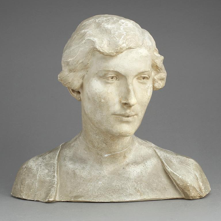 CARL ELDH, skulptur, gips, signerad o daterad Paris 1902.