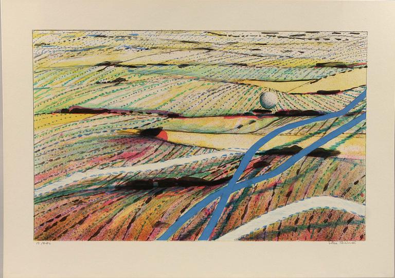 STEN DUNER, mapp med 4 färglitografier, sign o numr 10/200.