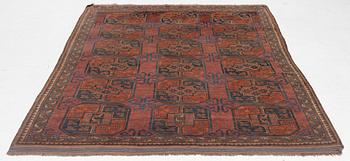 An antique Ersari, c. 237 (+7cm flat weave) x 158 cm.