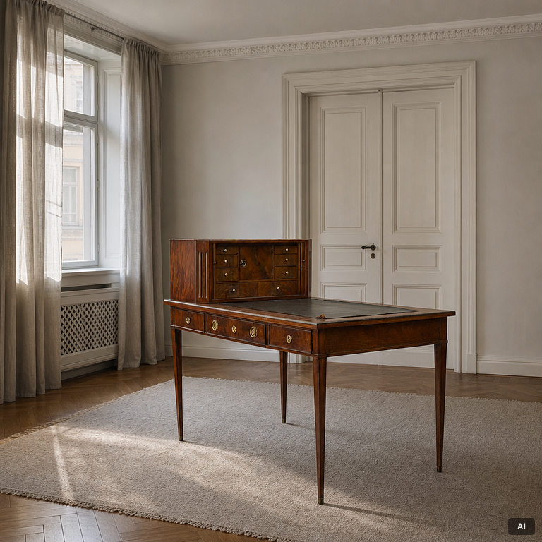 Desk with a superstructure, late Gustavian, circa 1800.