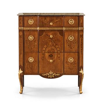 17. A Gustavian commode signed by Jonas Hulsten, master in Stockholm 1773-1794.