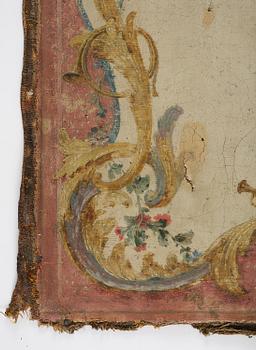 Lars Bolander, attributed to, Pastoral with shepherd and shepherdess, a pair, door overpanels.