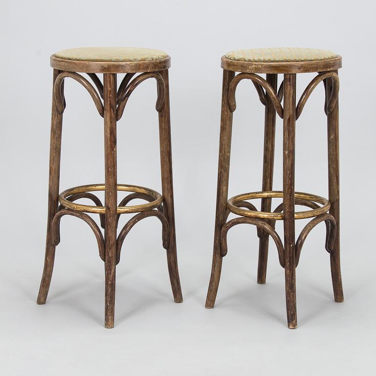 A pair of bar stools, Thonet, first half of the 20th century.