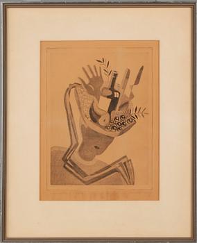 Nils Wedel · NILS WEDEL, etsning, signerad och daterad 1930.