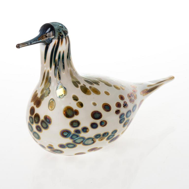 OIVA TOIKKA, Glass bird, 'Kirjekurppa', signed O.Toikka Nuutajärvi SSKK 2006.