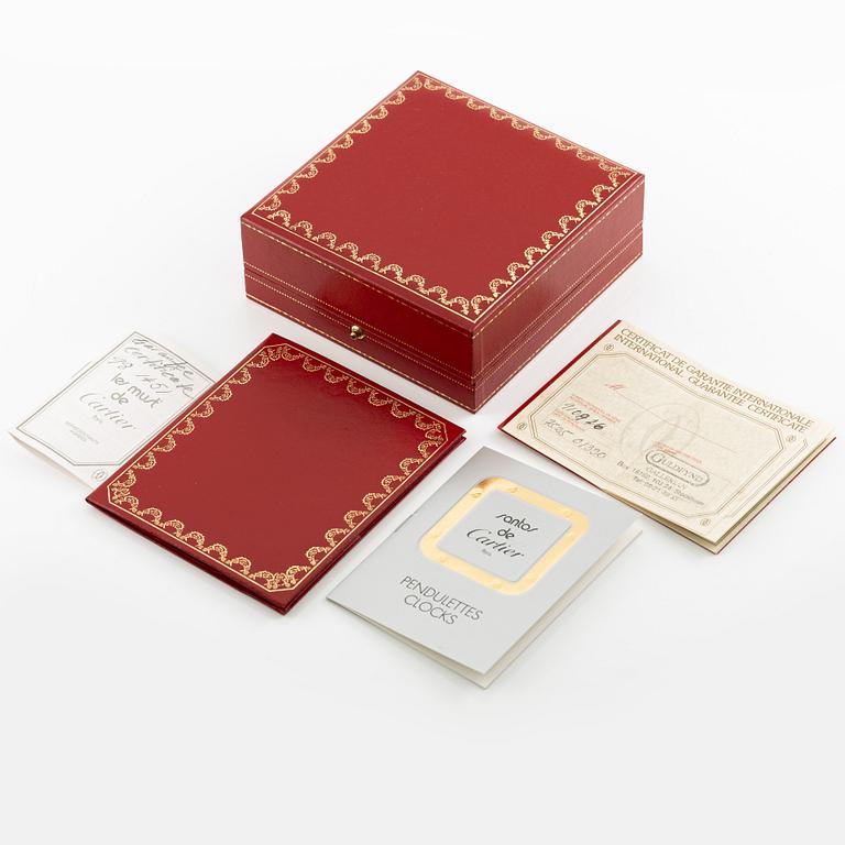 Cartier, Santos de Cartier "Pendulette", table clock, approx. 67 x 85 x 28 mm.