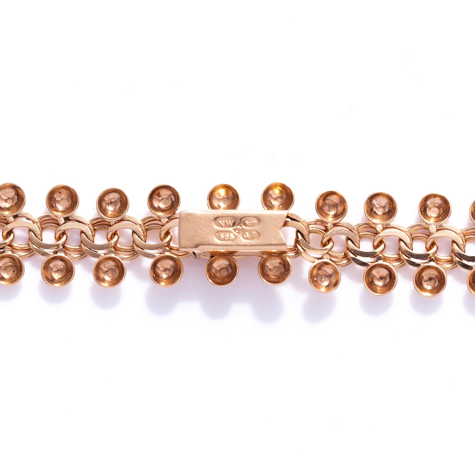 HALSBAND, 14K guld, Westerback, Helsingfors 1960.