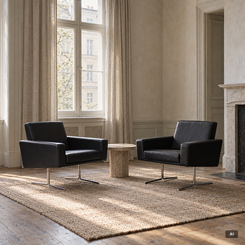Armchairs, a pair, Danerka, Denmark.
