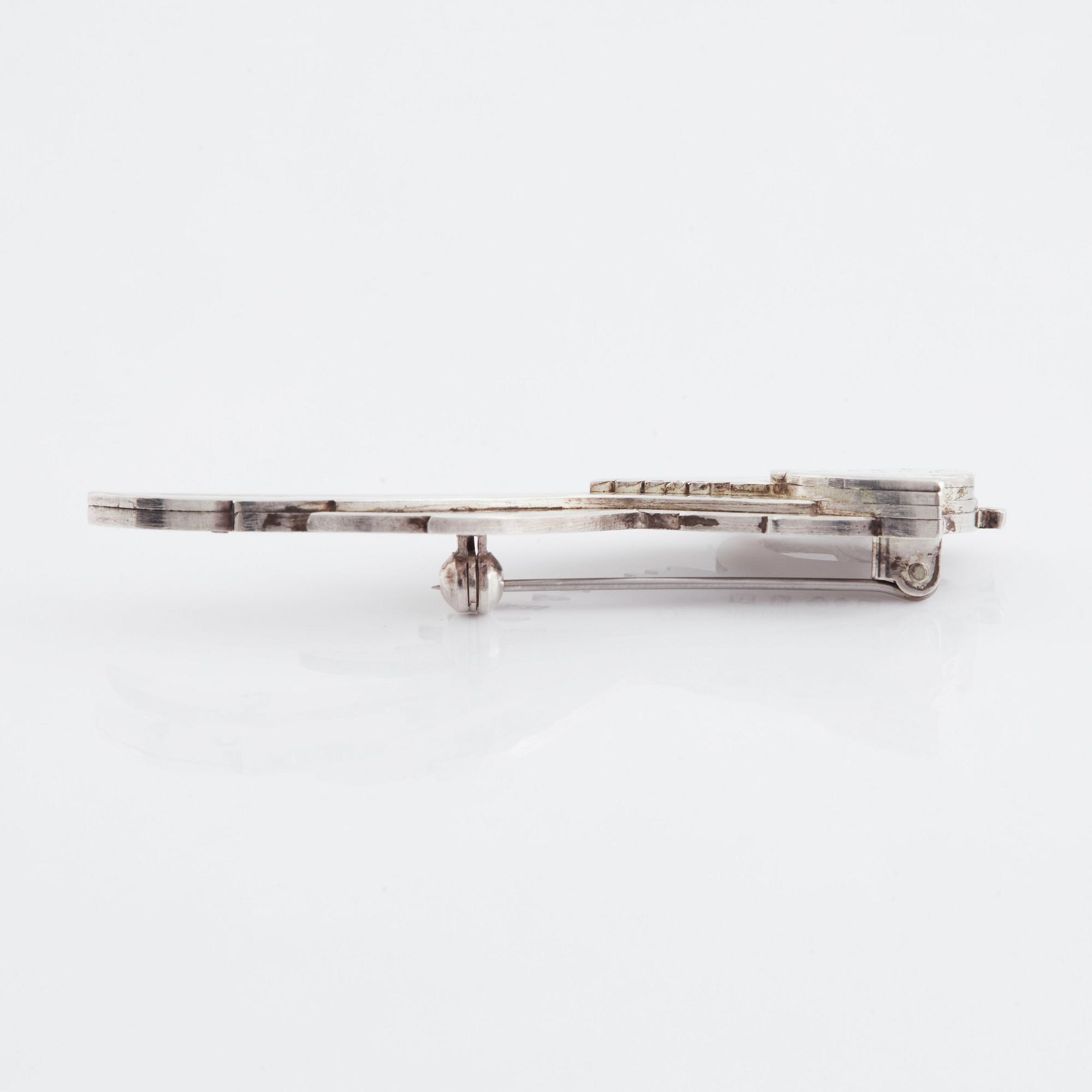 Wiwen Nilsson, brosch sterlingsilver, i form av en fasan, Lund 1974.