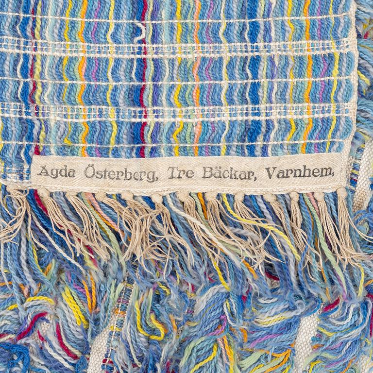Agda Österberg, matta, rya, ca 230 x 220 cm, Tre Bäckar, Varnhem.
