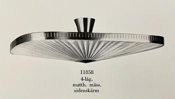 Harald Notini, plafondlampa, modell "11858", Arvid Böhlmarks Lampfabrik, 1950-tal.