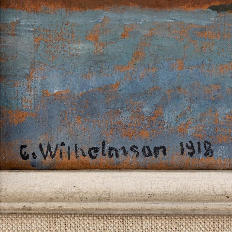 CARL WILHELMSON, weimar on panel, signed C. Wilhelmson and dated 1918.