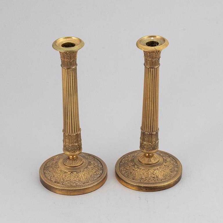 A pair of candlesticks, empire style.