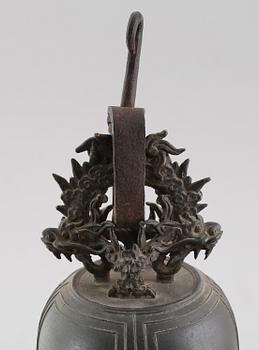 KLOCKA, brons, orientalisk, 1800/1900-tal.