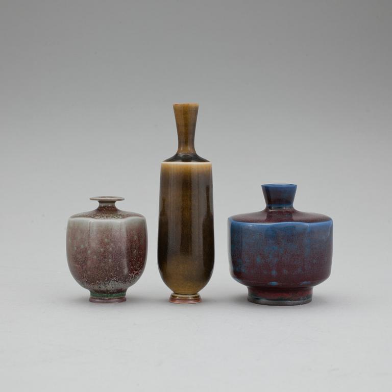 VASER, 3 st, Berndt Friberg, Gustavsberg Studio.