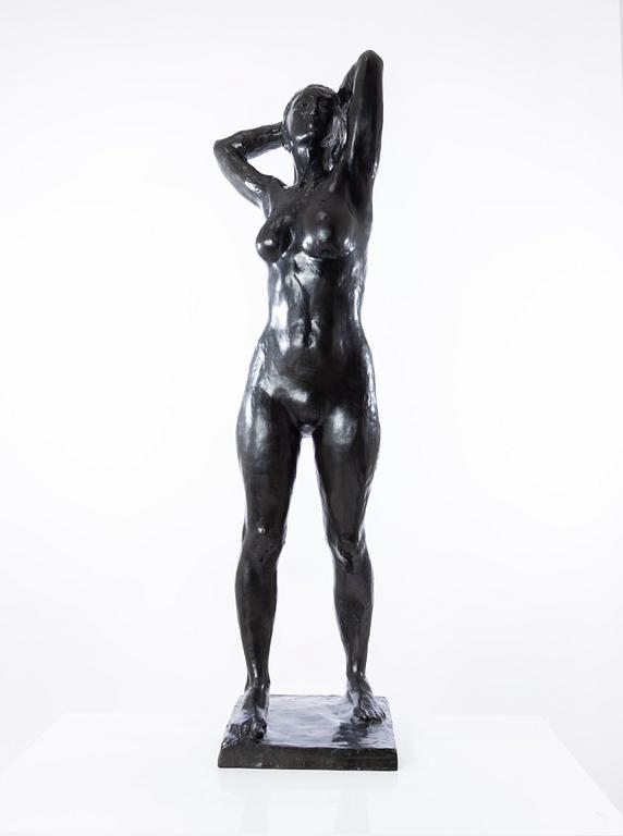 Gudmar Olovson, skulptur. Signerad. Numrerad. Gjutarstämpel. Brons, höjd 132 cm, längd 40 cm.