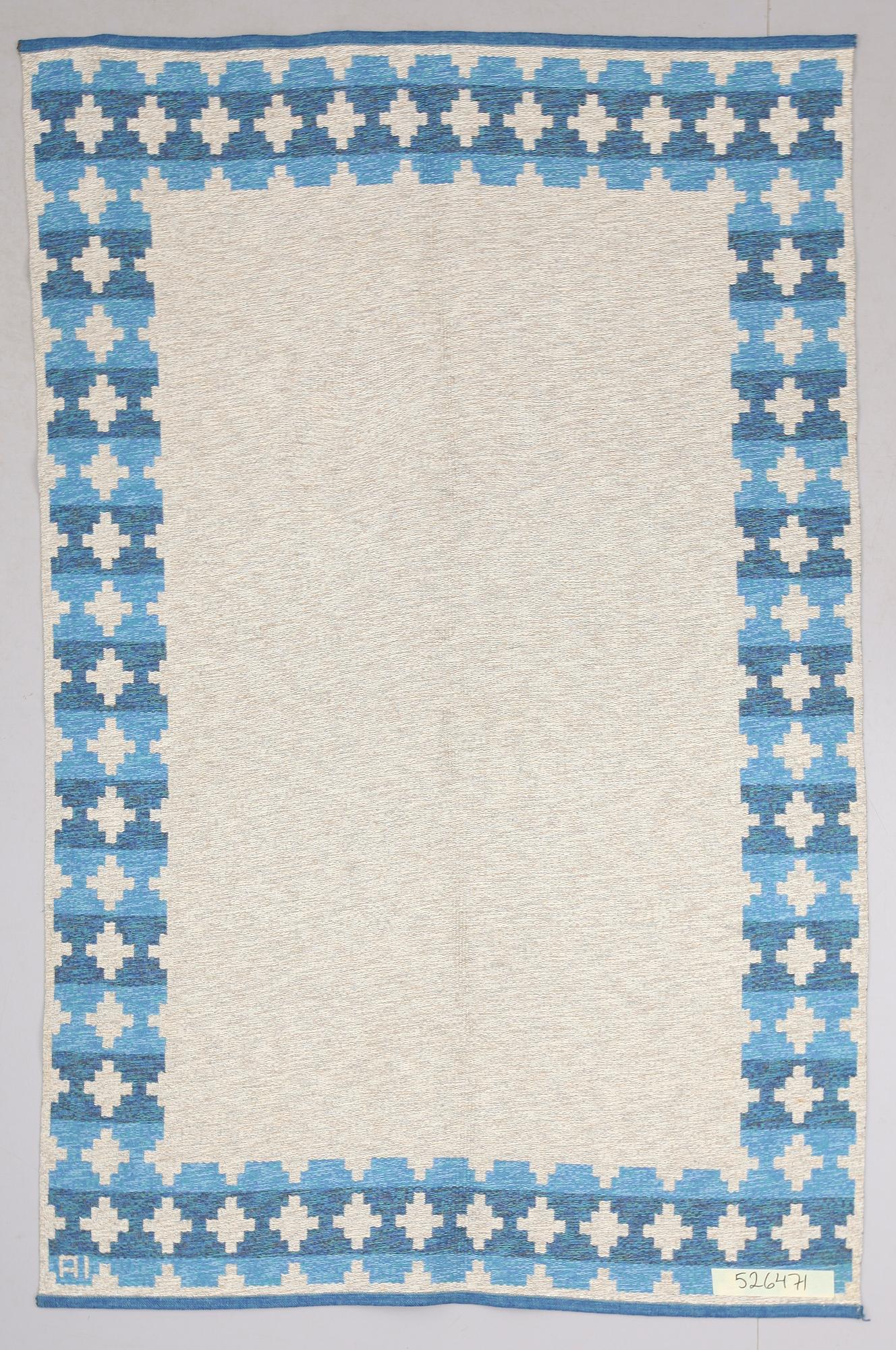 MATTA, rölakan, dubbelvävd,  signerad AI. Ca 239 x 154 cm.