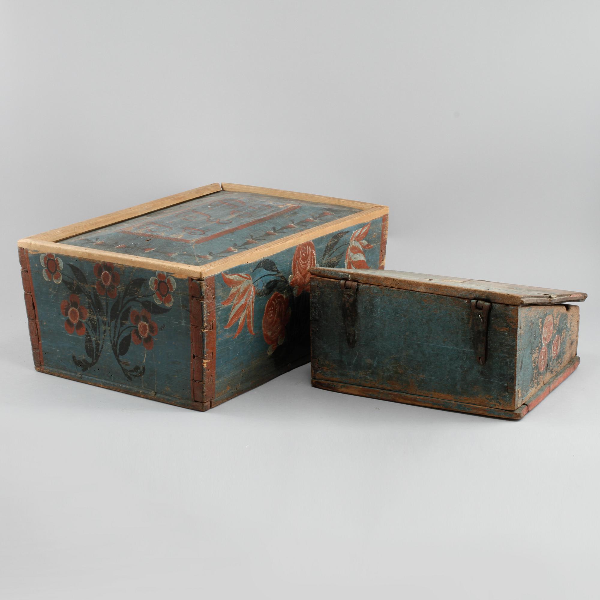 SKRIN, 2 st, allmoge, 1700/1800-tal.