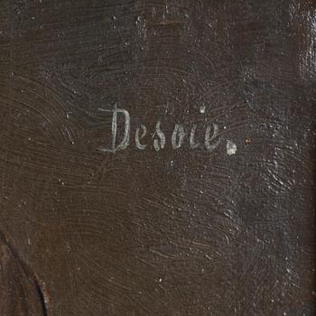 Okänd konstnär, 1800-tal, signerad Desoie, Ung kvinna-.