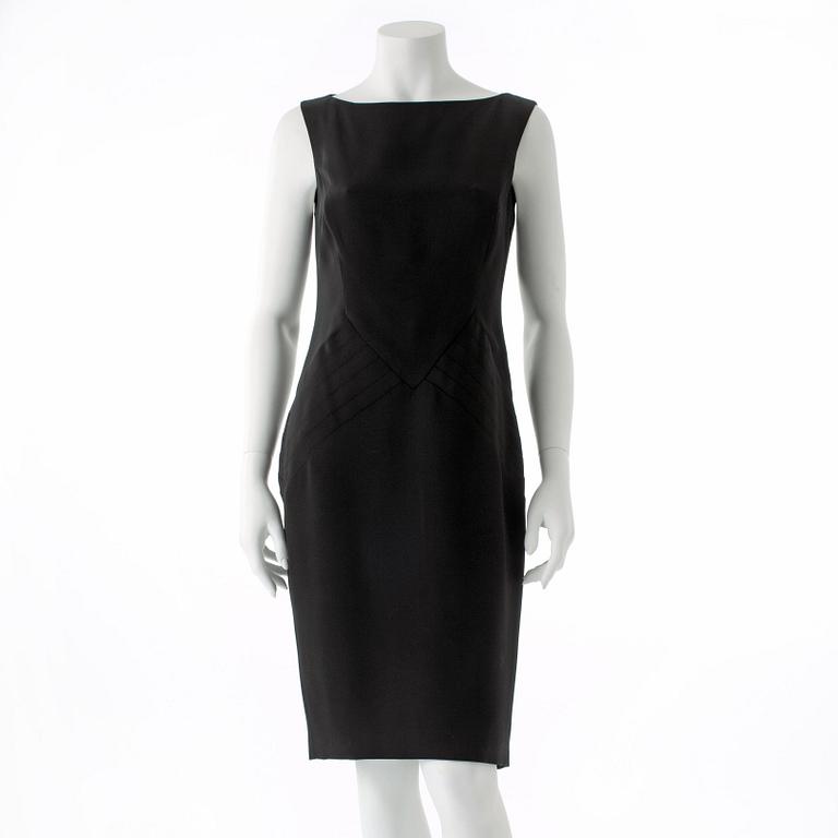 RALPH LAUREN, a two-piece black dress consisting of jacket and dress.