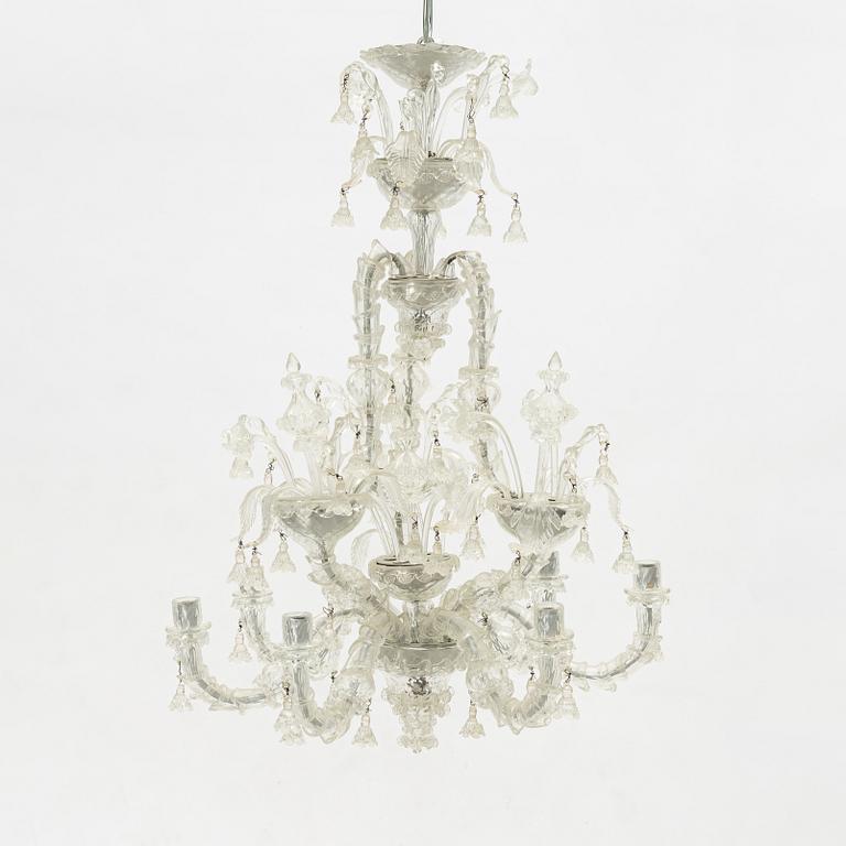 A Venetian style chandelier, mid 20th Century.