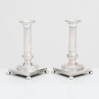 A pair of silver candlesticks, Kultateollisuus, Turku 1985 and 1990.