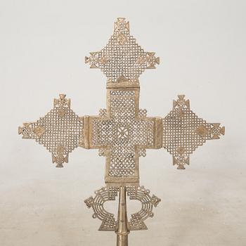 Processional cross, Coptic, Ethiopia first half of the 20th century.