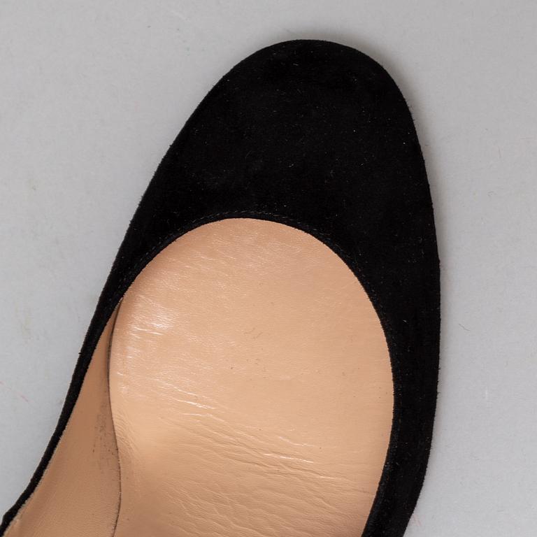 VALENTINO, a pair of suede height heel shoes, size 39.