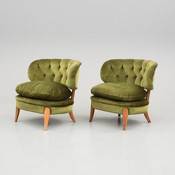 OTTO SCHULZ, Jio Möbler, "Schulz", fåtöljer ett par. 1900-talets tredje kvartal.