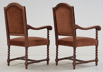 MATSALSGRUPP, 13 st, barockstil, 1900-talets första hälft.