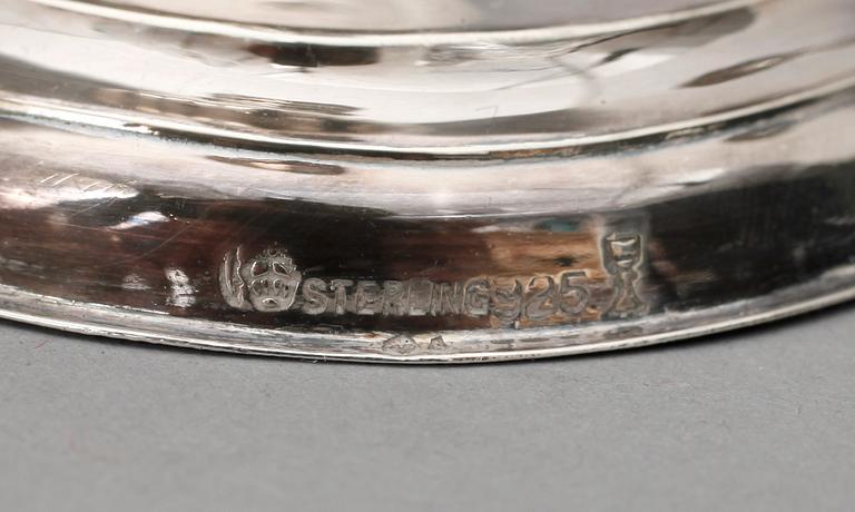 PARTI SILVER, 3 delar, glas och silver, bl a MGAB, 1964.