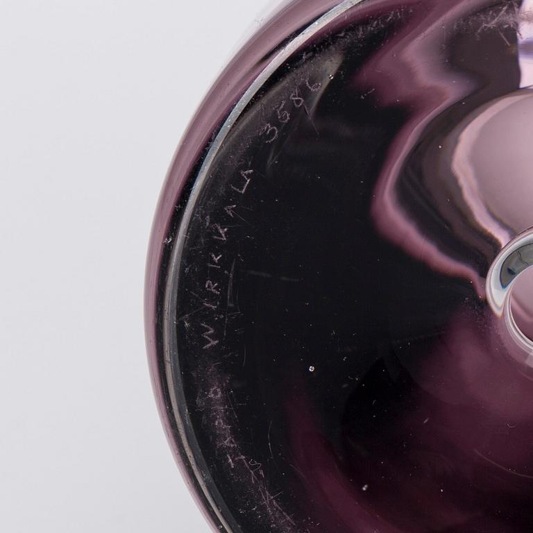 VAS, glas, signerad Tapio Wirkkala 3586. 1960-tal.