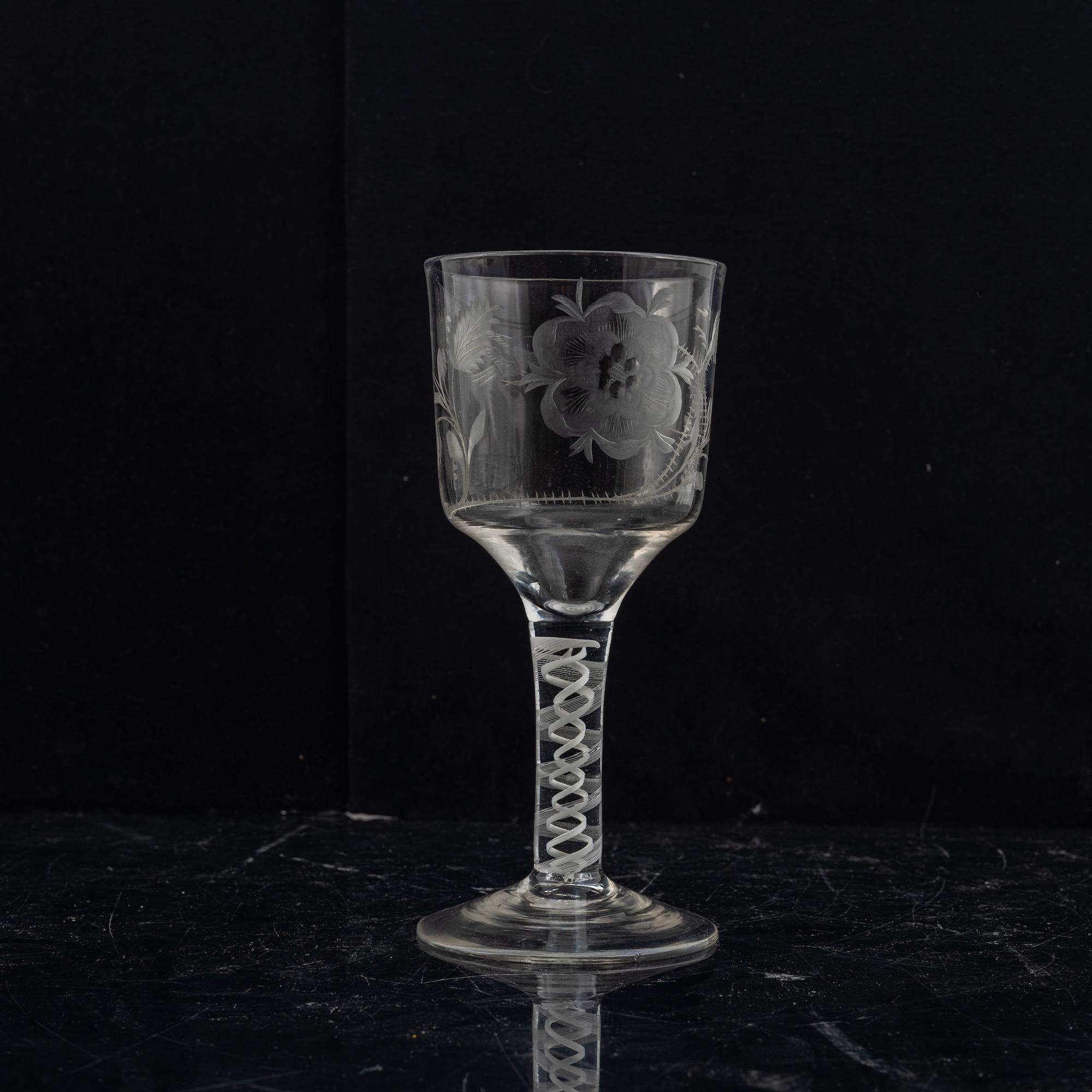 An Anglo-Irish 18th century wine glass.