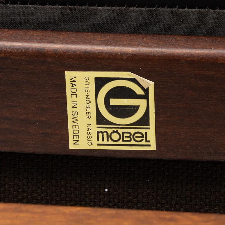 Karmstolar, ett par, Göte Möbler, Nässjö, 1900-talets andra hälft.