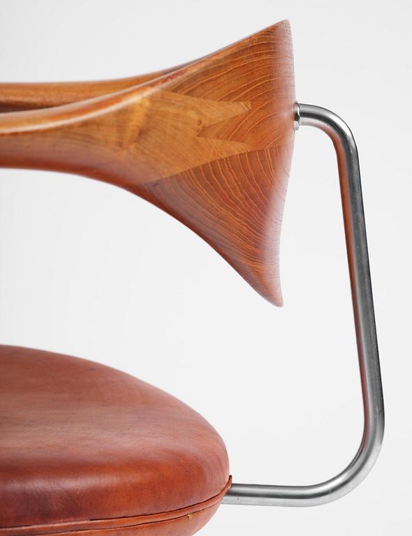 Hans J. Wegner, skrivbordsstol, "Swivel Chair" modell "JH502", Johannes Hansen, Danmark, 1950-60-tal.