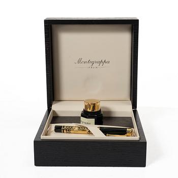 Montegrappa, reservoirpenna, "St Andrews", 18 k guld numrerad 1/7.