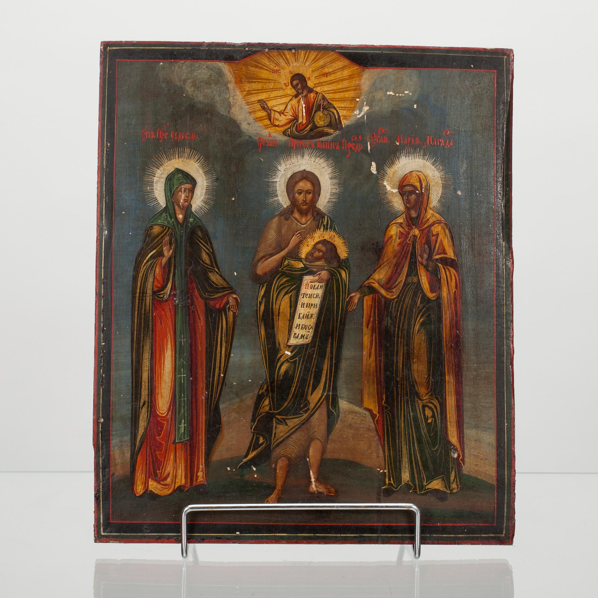 IKON, Ryssland, 1800-tal, tempera på pannå.