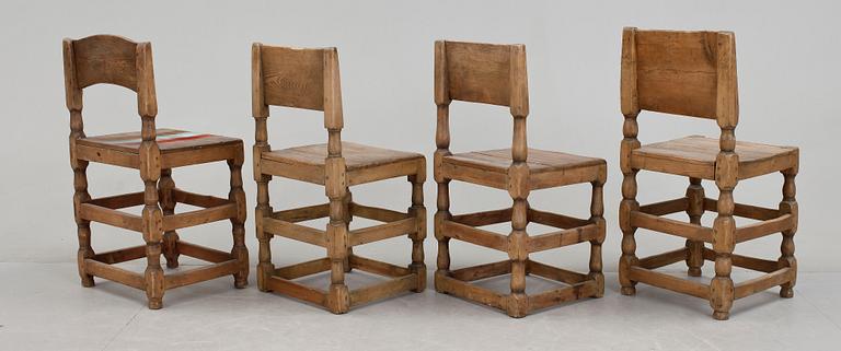 STOLAR, 4st, barock, 1700-tal.