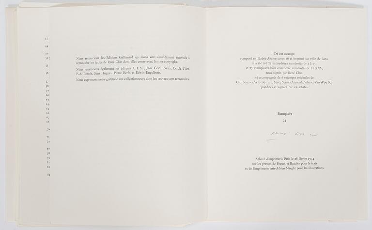 Grafiikkakansio, René Char, "Le monde de l'art n'est pas le monde du pardon".