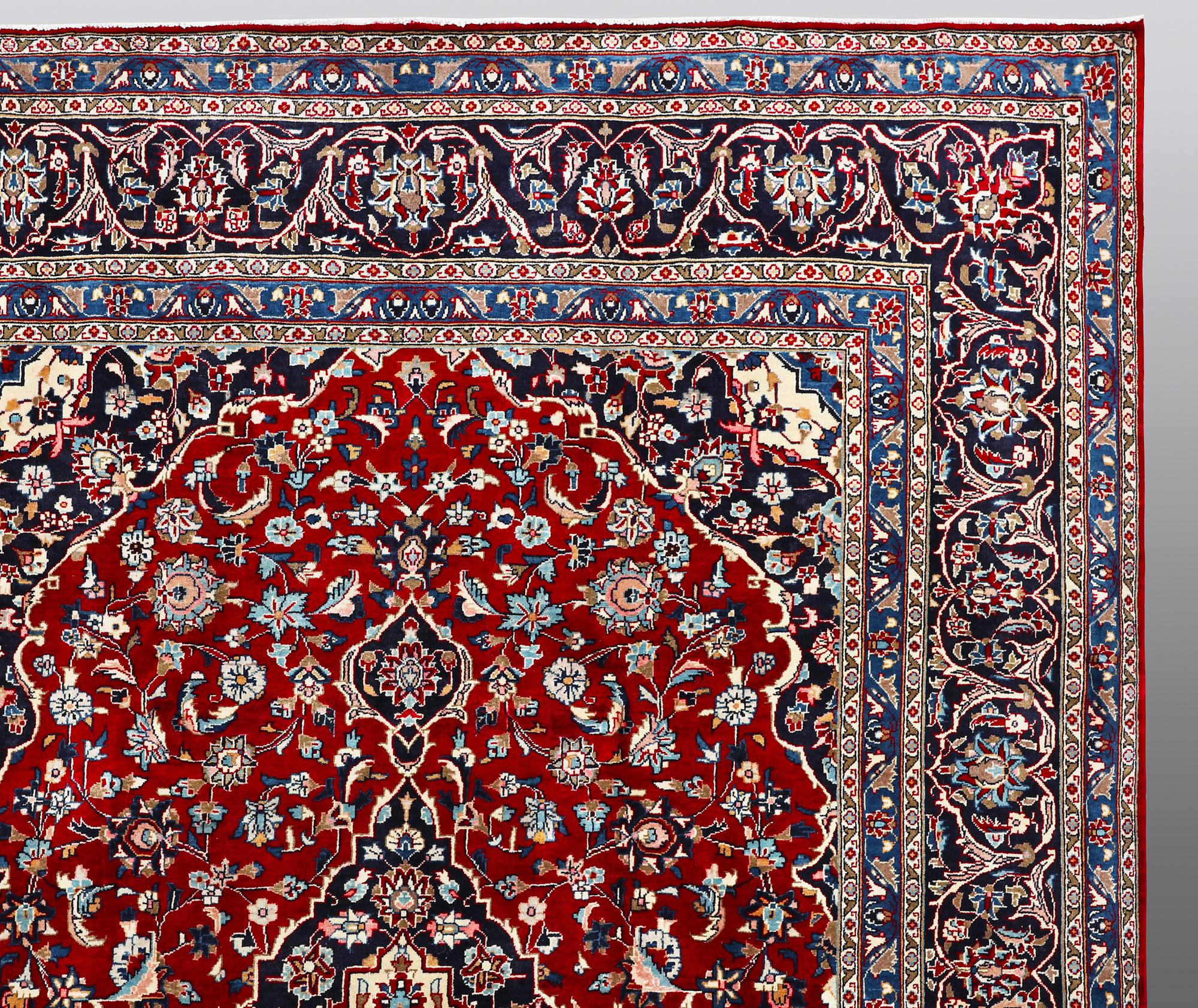 A carpet, Mashad, ca 346 x 248 cm.