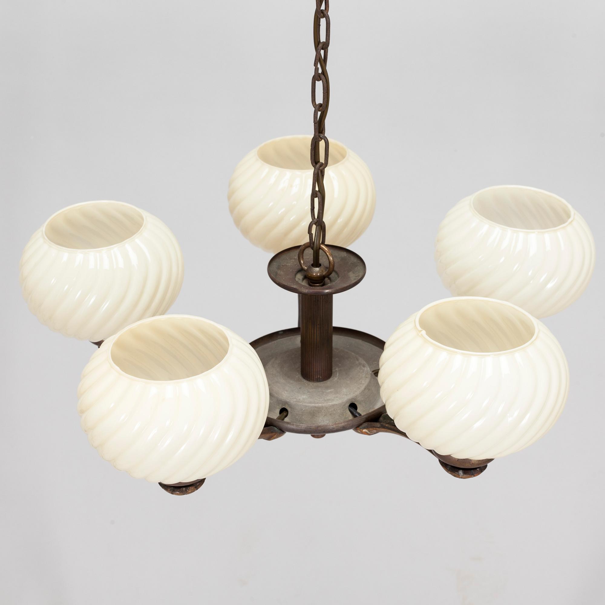 Paavo Tynell, taklampa, modell 1210, Taito 1930-tal.