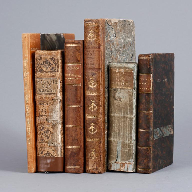 PARTI BÖCKER, 6 st, bl.a "Memorabilium", Johannis Schefferi, 1672.