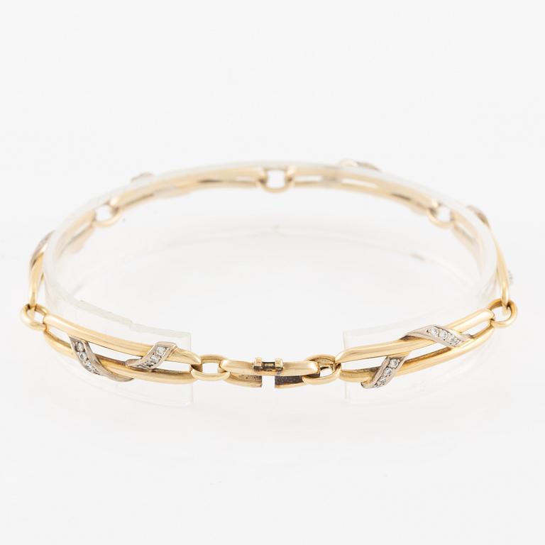 Bracelet, Engelbert, 18K gold and white gold with brilliant-cut diamonds.