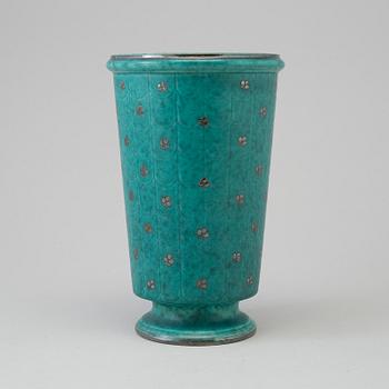 WILHELM KÅGE, an 'Argenta' stoneware vase from Gustavsberg, 1946.