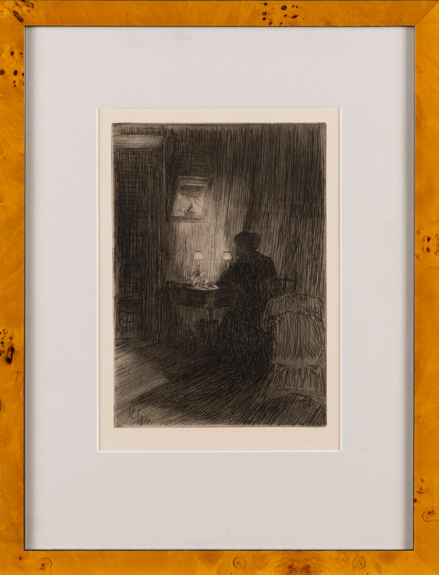 HUGO SIMBERG, etching, signed and dated 1914 in the plate.