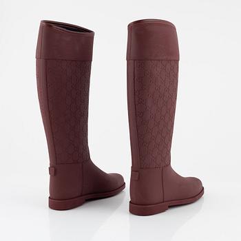 Gucci, gummistövlar, italiensk storlek 37.