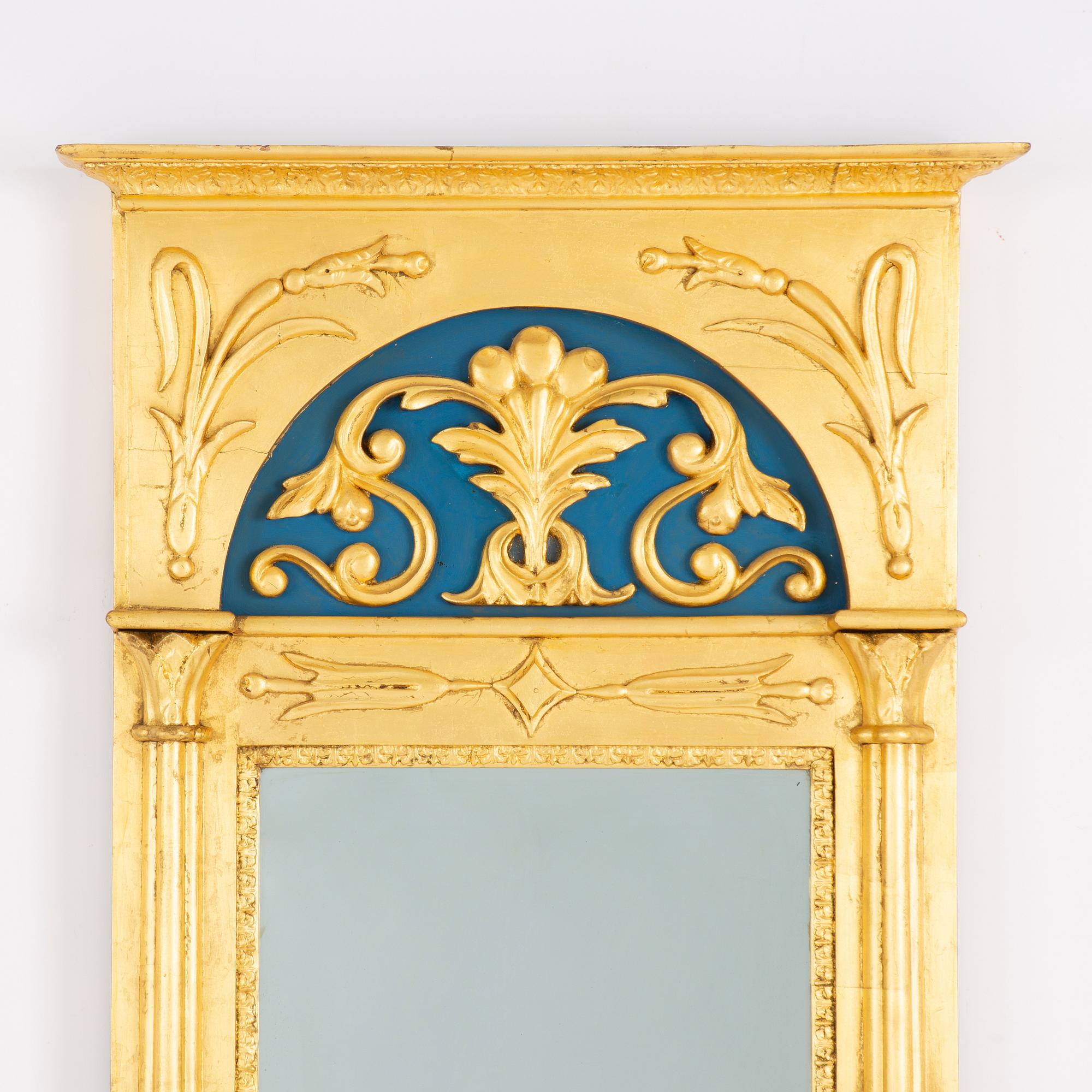 A late-Gustavian mirror, Sweden, early 19th century.