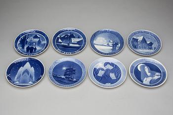 JULTALLRIKAR, porslin, 8 st, Royal Copenhagen, 1920-tal.