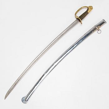 Sabre, Finnish, model 1927 (French model 1822) with scabbard.