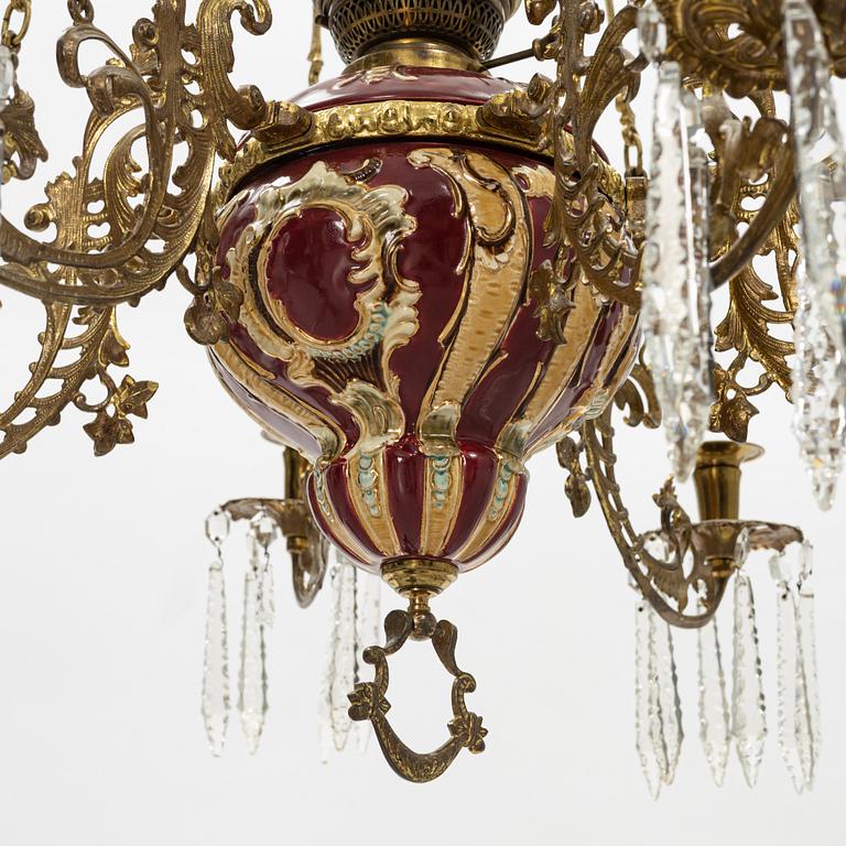Takfotogenlampa, oskariansk, sent 1800-tal.